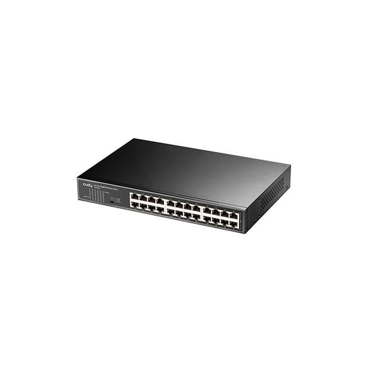 hub switch 24 ptos cudy gs1024 rack mountable 24x10 100m rj45 ports desktop metal case