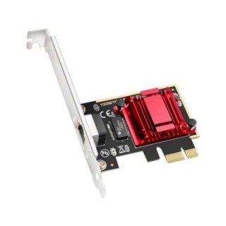 tarjeta de red pci e cudy pe25 10 100 1000 2500   incluye bracket perfil bajo