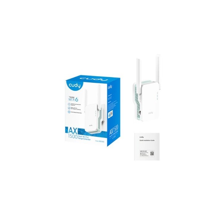 wireless lan repetidor cudy re1500 mesh wifi 6 dual band 30 disp rj45 10 100mbps max.150m
