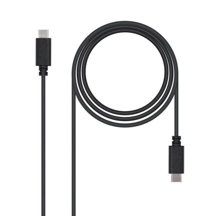 nanocable cable nanocable  usb 2.0 3a tipo usb c   m   usb c   m negro 1.0m
