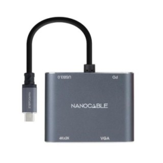 nanocable converosr usb c a hdmi/vga/usb3.0/pd