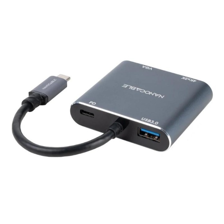 nanocable converosr usb c a hdmi/vga/usb3.0/pd