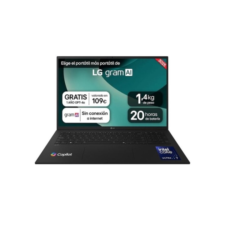 lg portatil lg 17zd90t   g.ax88b u7   255h    32gb    ssd 1tb    17 pulgadas    freedos