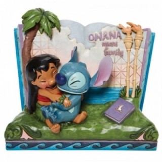 enesco figura decorativa enesco disney lilo & stitch libro ohana