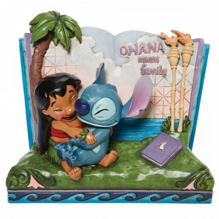 enesco figura decorativa enesco disney lilo & stitch libro ohana