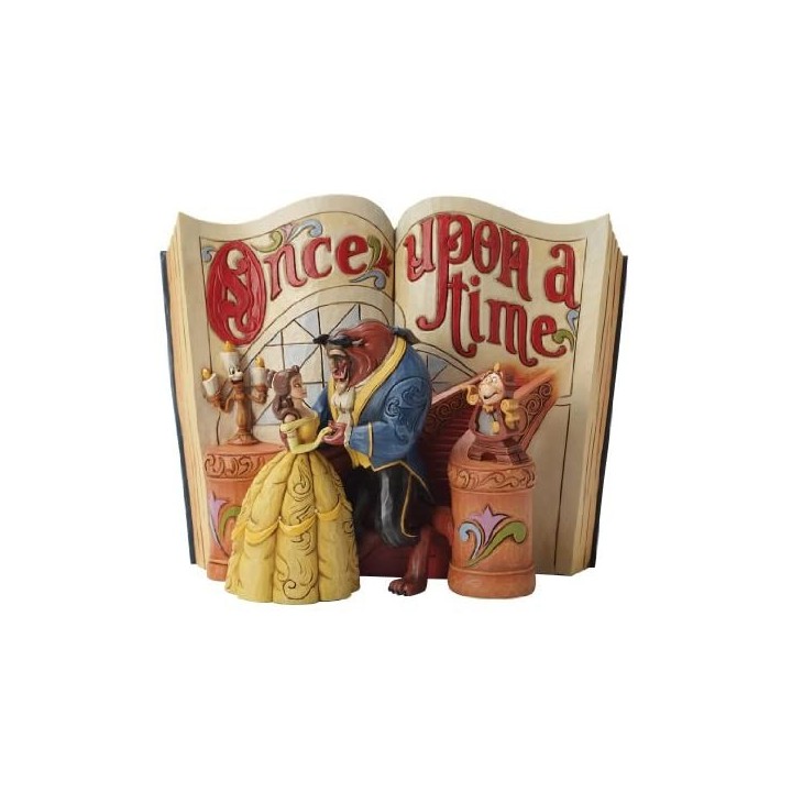enesco figura enesco disney la bella y la bestia libro la bella y bestia