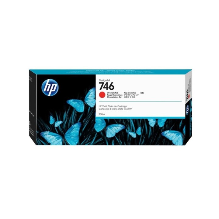 hp cartucho tinta hp designjet 746 de 300 ml roja cromática