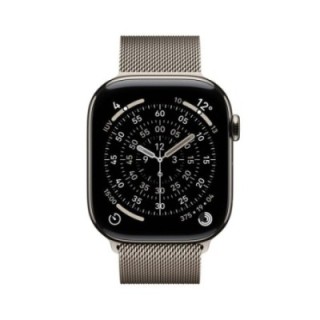 apple smartwatch apple watch s11 gps + cellular 46mm natural titanium case natural milanese loop s