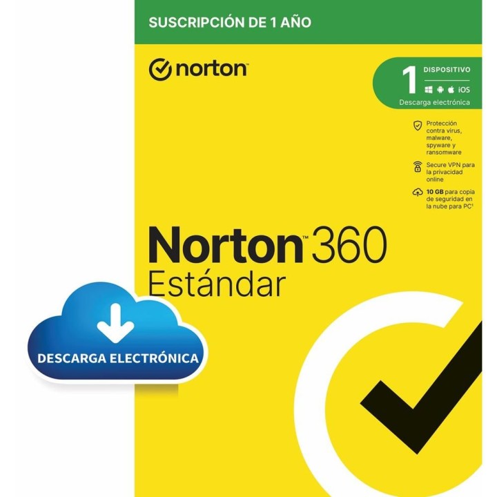 norton antivirus norton 360 standard 10gb espa?ol 1 usuario 1 dispositivo 1 a?o esd electronica drmk