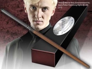 the noble collection replica the noble collection harry potter draco malfoy varita con caja y placa
