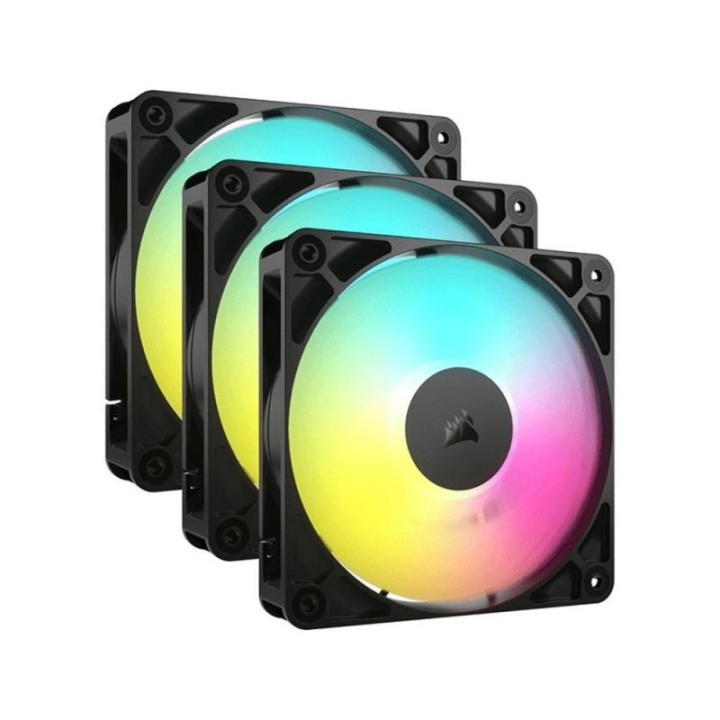 corsair ventilador caja corsair rs120 argb 3 x 120mm negro