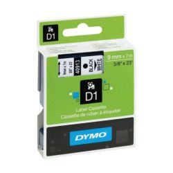 Cinta Dymo D1 9mmx7mm Ng/bl...