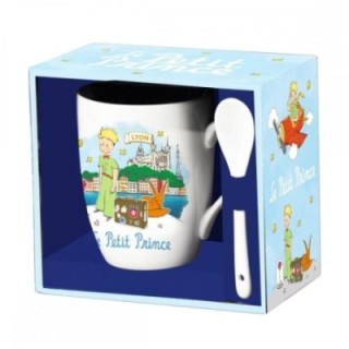 enesco taza de cerámica con cuchara enesco el principito