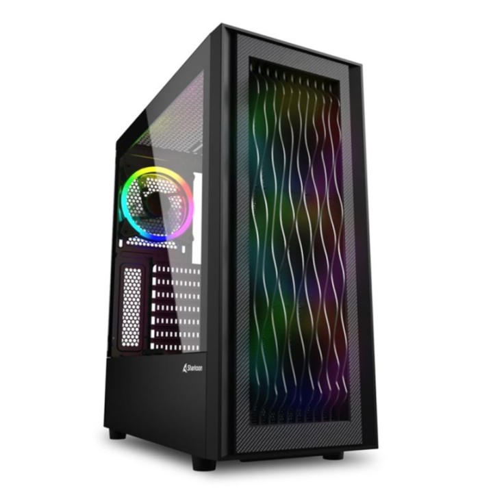 sharkoon caja ordenador gaming sharkoon wave atx 2 x usb 3.0 rgb negro