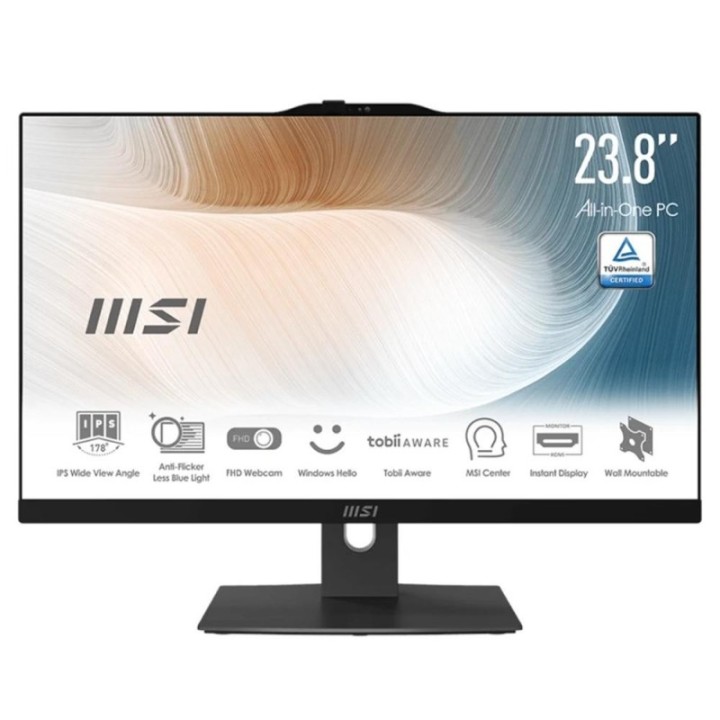 msi ordenador all in one msi am242tp   1264 i5   1235u 16gb ssd 512gb 23.8 pulgadas