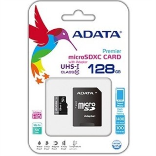 adata tarjeta memoria micro sd adata 128gb cl10 + adaptador sd