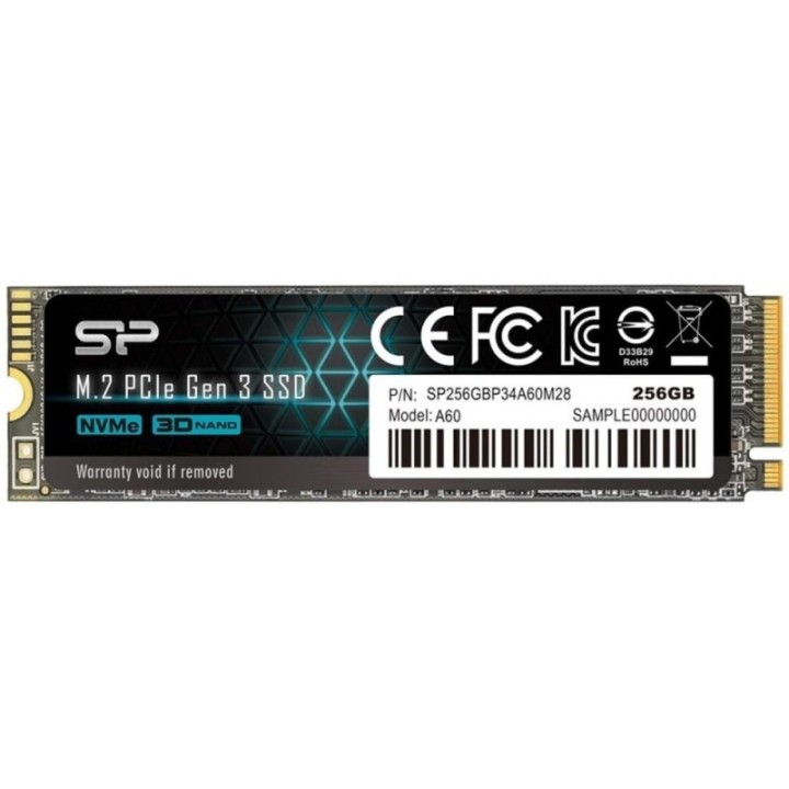 silicon power disco duro interno ssd silicon power p34a60 256gb m.2 pci express