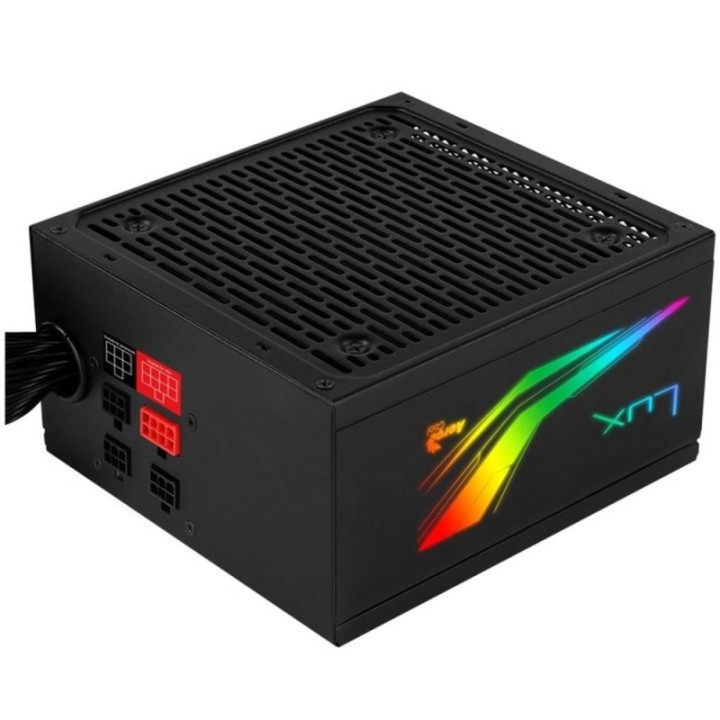 aerocool fuente alimentacion aerocool lux rgb gaming atx 550w