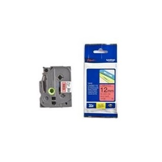 brother cinta laminada brother tze431 12mm x 8m rojo   negro