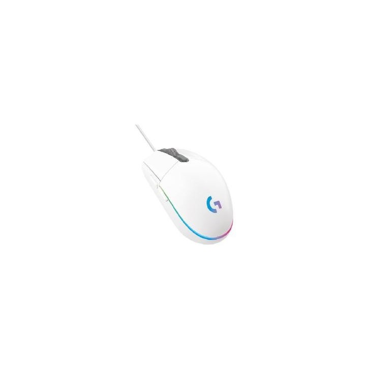 logitech mouse raton logitech g203 lightsync blanco gaming 8.000 dpi 6 botones