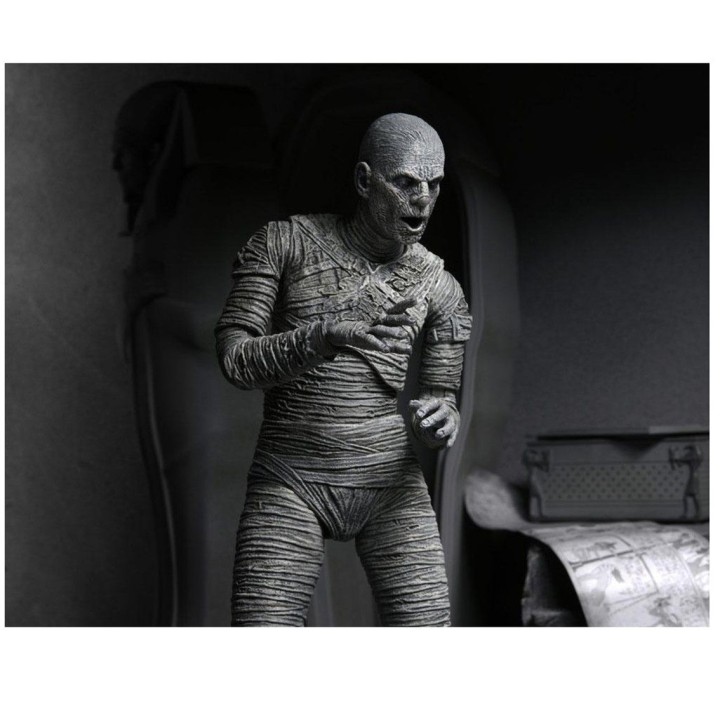 neca figura neca ultimate mummy (black &white) 18 cm universal monsters scale action figure