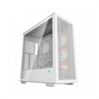 deepcool caja ordenador gaming deepcool e   atx morpheus argb cristal templado blanco