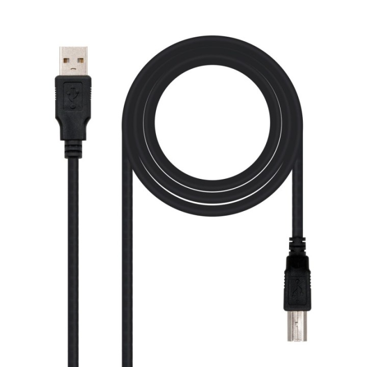 nanocable cable usb tipo a a usb tipo b nanocable 4.5m negro    macho   macho