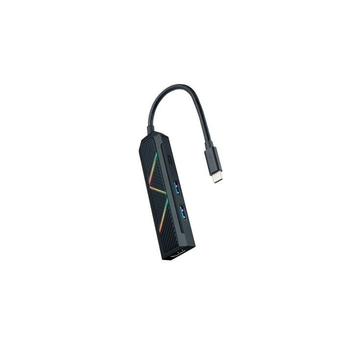 nanocable hub nanocable 4 en 1  usb tipo c    usb    hdmi    15cm    macho   hembra