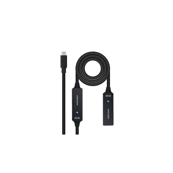 nanocable cable prolongador nanocable con amplificador usb 3.2 gen1 usb   c   m   usb   c   h 10 m