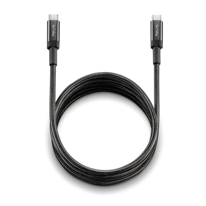 ngs cable usb tipo c ngs knot 100w   2 2m    macho   macho    negro
