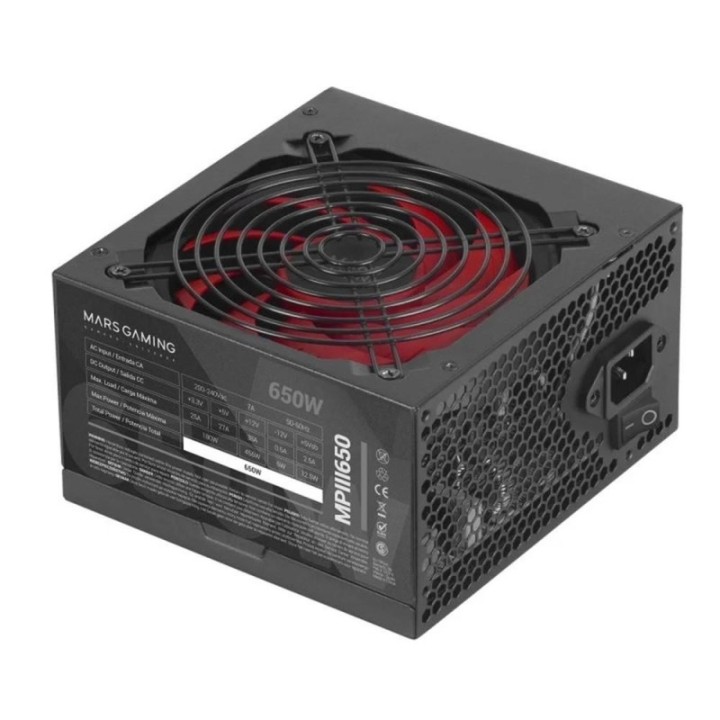 mars gaming fuente de alimentacion mars gaming mpiii atx 650w