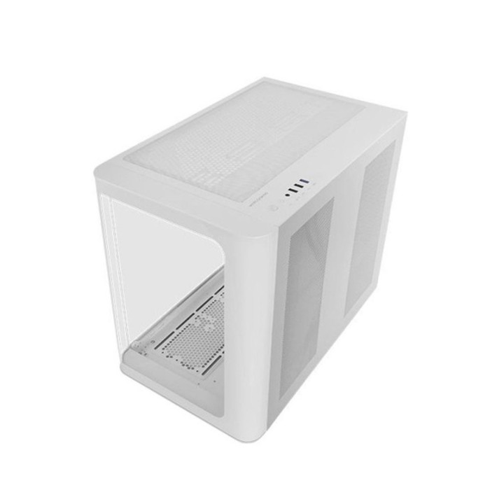 mars gaming caja ordenador mars gaming mcfusion atx frgb cristal templado blanca