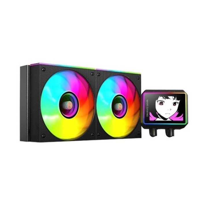 mars gaming kit refrigeracion liquida mars gaming mlvisionii240 argb 2x120mm negro