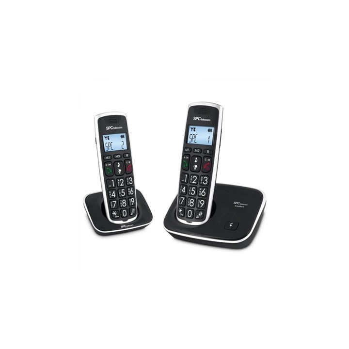 spc telefono inalambrico spc dect comfort kaiser duo negro