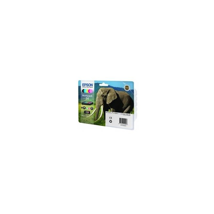 epson multipack tinta epson t242840 6 colores xp   750 c13t24284010    elefante