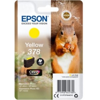 epson cartucho tinta epson c13t37844010 singlepack amarillo 378 claria photo hd ink xp   8500 ardill