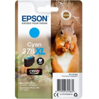 epson cartucho tinta epson c13t37924010 singlepack cian 378xl claria photo hd ink ardilla