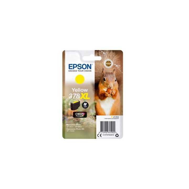epson cartucho tinta epson c13t37944010 singlepack amarillo 378xl claria photo hd ink ardillo