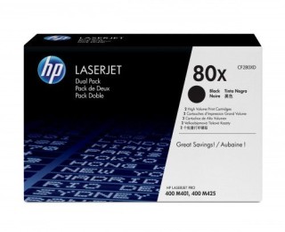 hp 80x pack 2 toner negro alta capacidad hp80x (cf280xd)