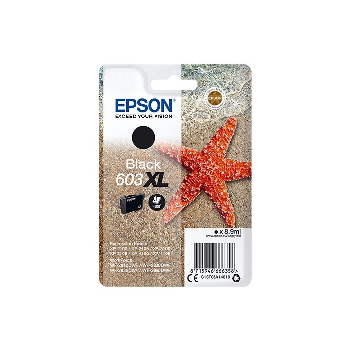 epson cartucho tinta epson c13t03a14010 singlepack negro 603xl estrella de mar