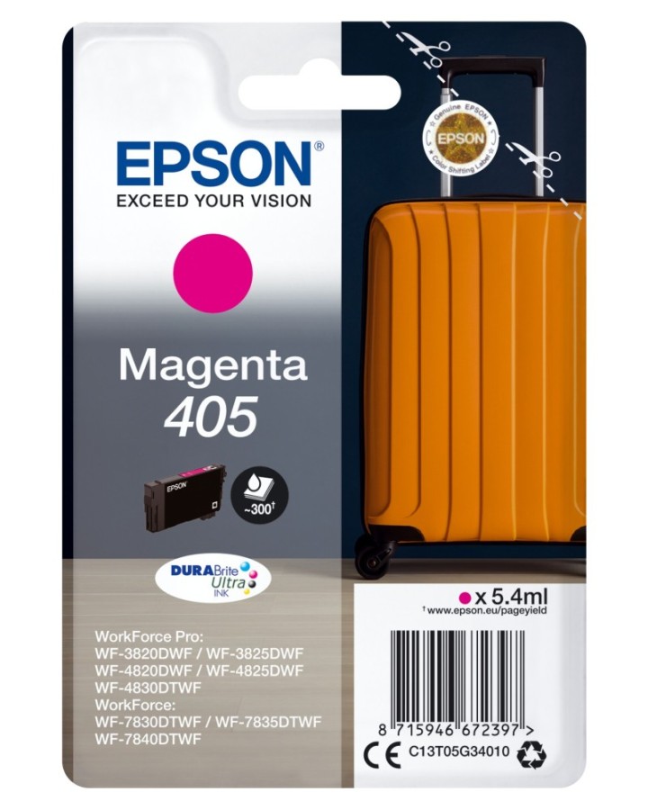 epson cartucho tinta epson c13t05g34010 singlepack magenta 405 durabrite ultra ink