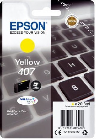 epson cartucho tinta epson 407 amarillo