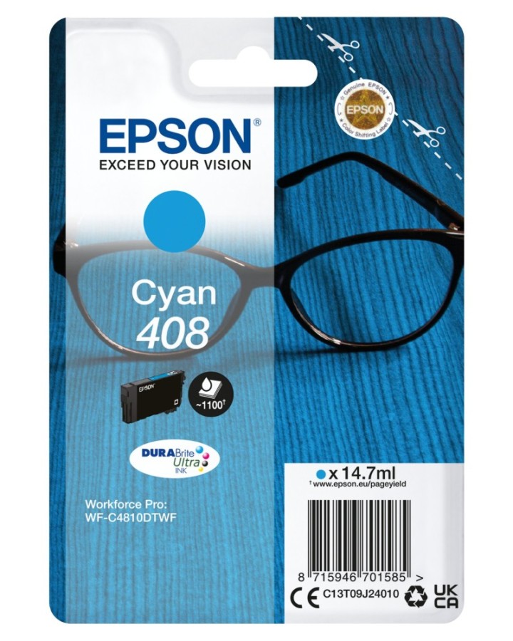 epson cartucho tinta epson 408 cian durabrite ultra ink