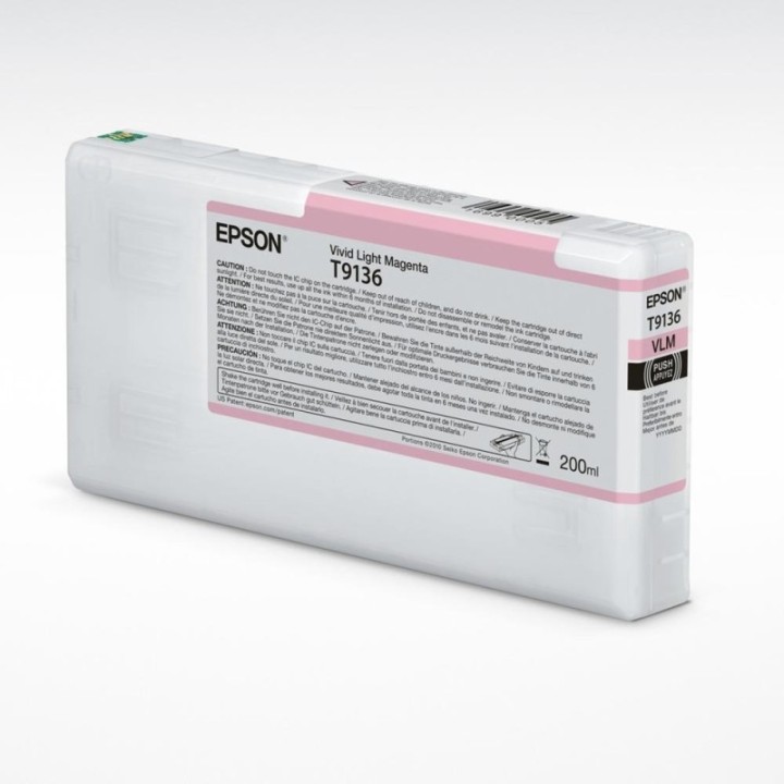 epson cartucho tinta epson t9136 light magenta 200ml