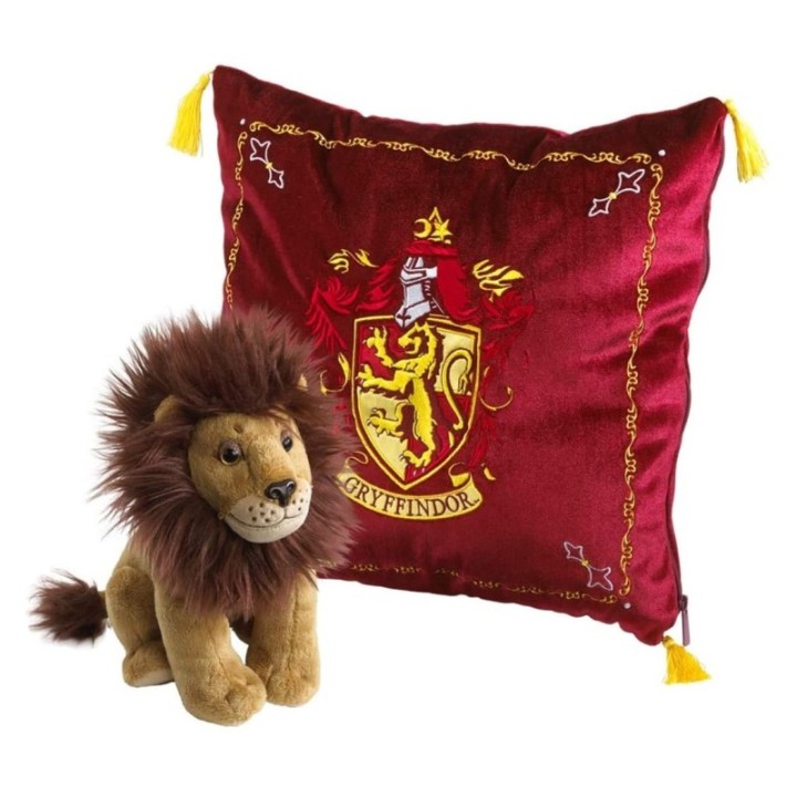 the noble collection peluche pack the noble collection harry potter leon mascota gryffindor + cojin