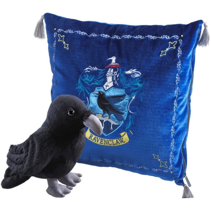the noble collection peluche pack the noble collection harry potter cuervo mascota ravenclaw + cojin