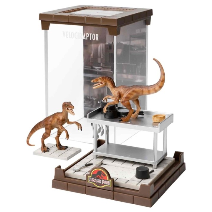 the noble collection figura the noble collection jurassic park velociraptor bendyfig diorama