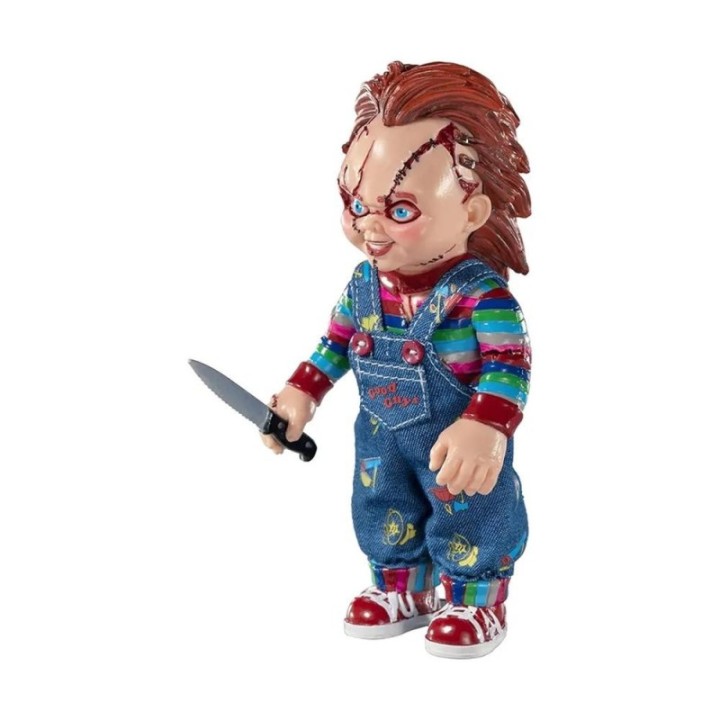 the noble collection chucky figura flexible 14  5 cm universal bendyfig comic