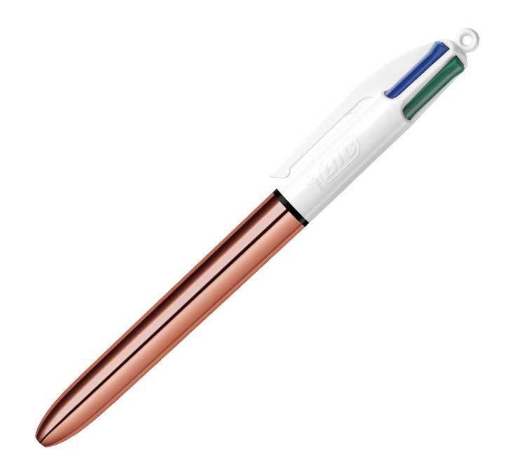 boligrafo bic 4 colores rose gold