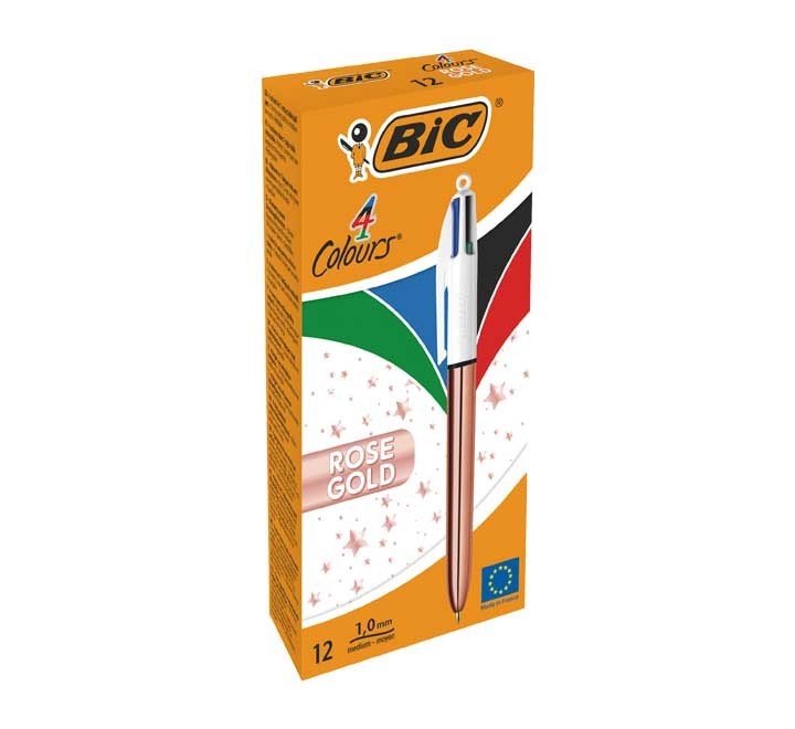 boligrafo bic 4 colores rose gold